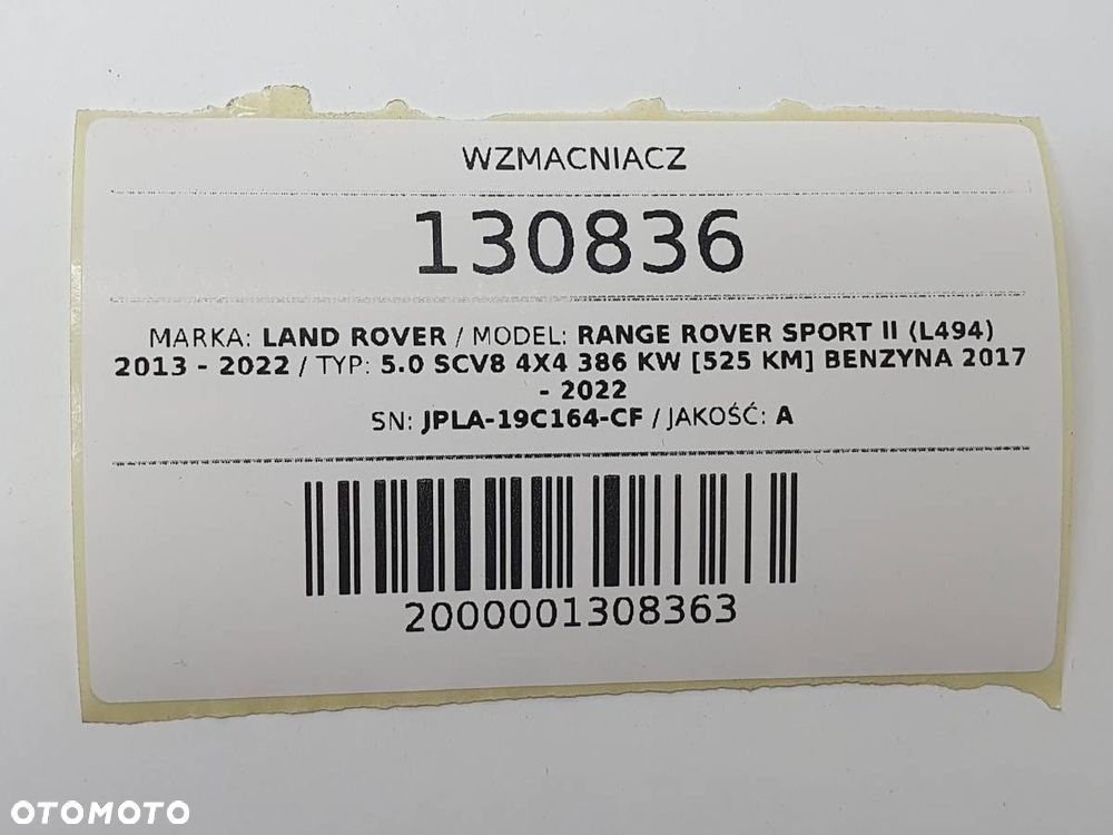 WZMACNIACZ AUDIO RANGE ROVER SPORT II L494 JPLA-19C164-CF - 5