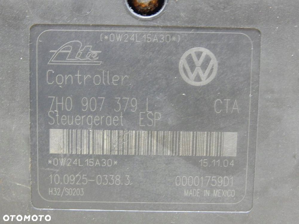 vw t5 multivan pompa abs sterownik 2.5 tdi 7h0907379l - 2
