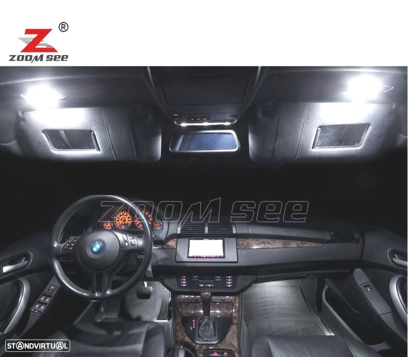 Kit completo de 20 lâmpadas LED interior BMW X5 E53 2000-2006 - 3