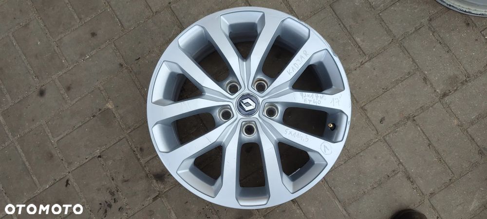 FELGI ALUMNIOWE 5x114,3 7Jx17 CALI ET40 403004615R RENAULT KADIAR TALISMAN MEGANE SCENIC KAPTUR CZUJNIKI GRATIS 4 SZTUKI KOMPLET - 2