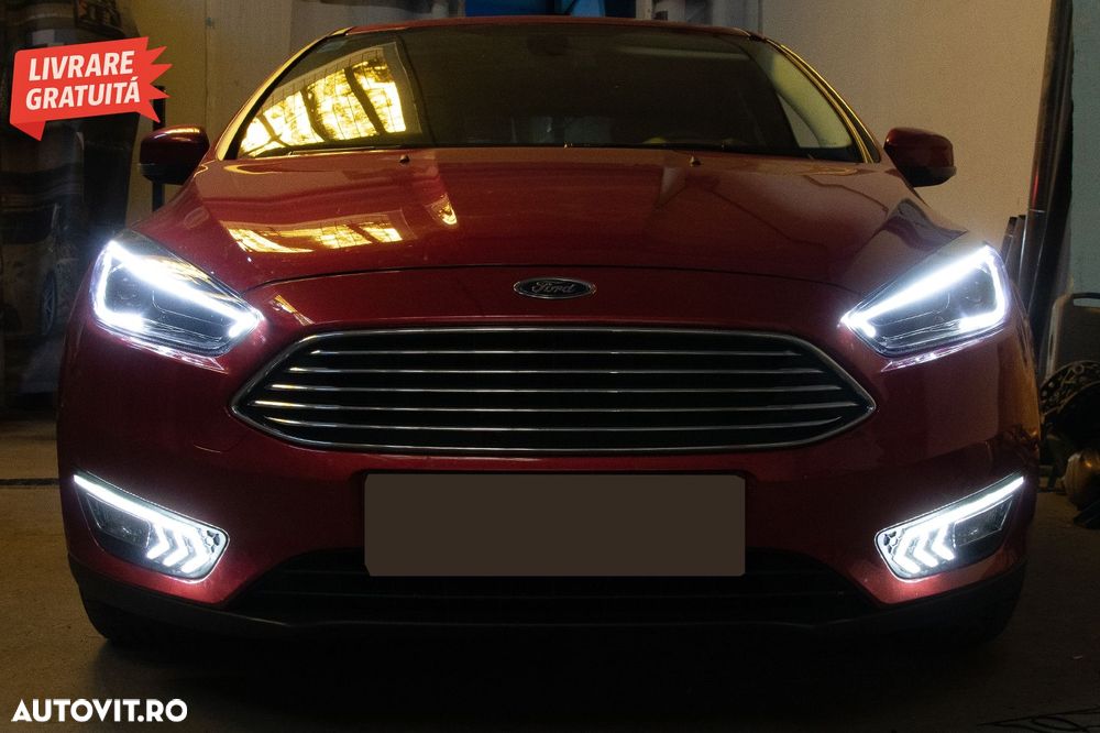 Faruri LED DRL Ford Focus III Mk3 Facelift (2015-2017) Bi-Xenon Design Semnalizare- livrare gratuita - 16
