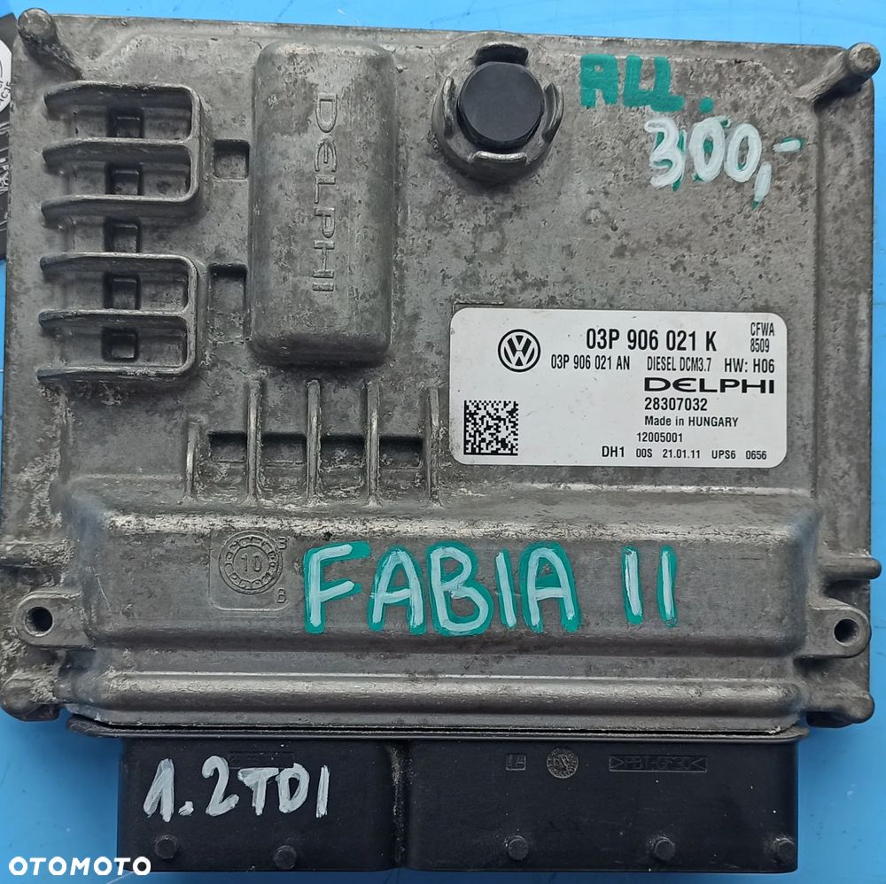 Sterownik Komputer Silnika Skoda Fabia II 1.2 TDI 2011r 03P906021K - 1