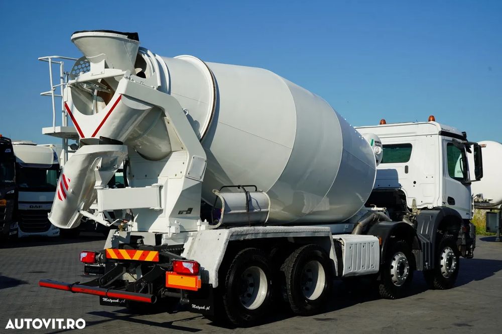 Mercedes-Benz AROCS 3240 / GRUSZKA 9 M3 / 8x4 / BETONOMIESZARKA / SCHWING STETTER / AUTOMAT / OPONY 100% / EURO 6 - 8