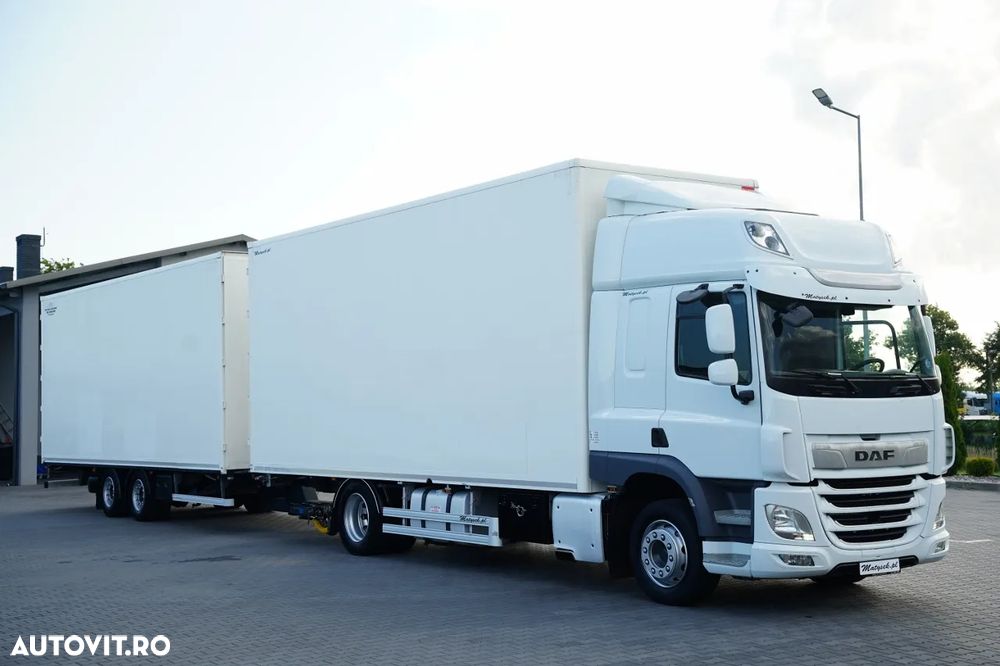 DAF CF 450 / COMBINAȚIE TANDEM 120 M3 / TRAFFIC / CONTAINER / 7.2 M + 8.0 M / LECITRAILER / PODEA REZISTENTĂ / EURO 6 - 4
