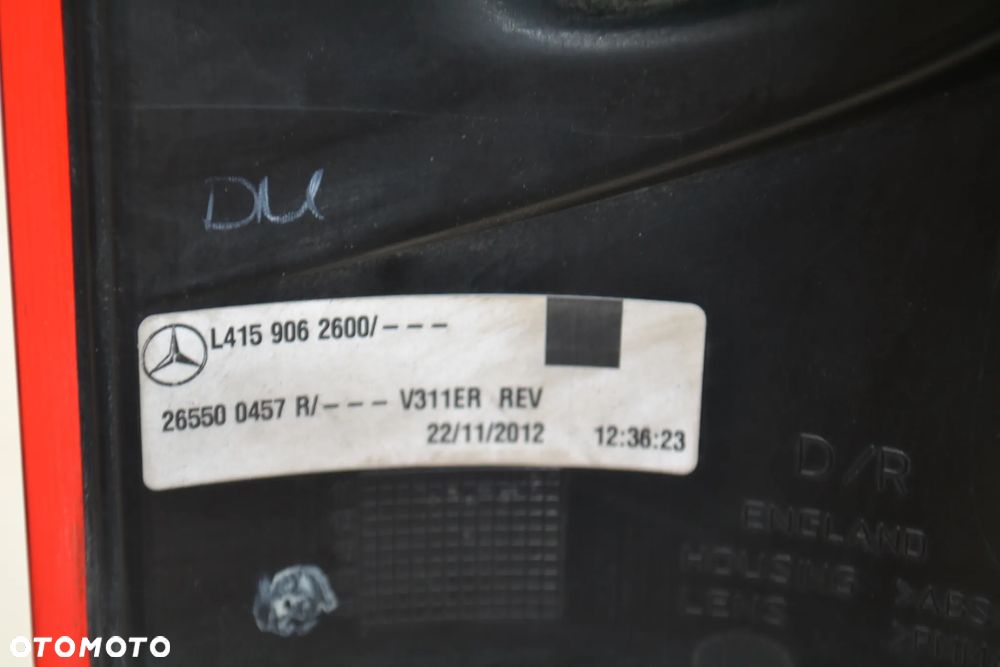 MERCEDES CITAN W415 LAMPA TYŁ TYLNA PRAWA KPL ORYGINAŁ 4159062600 - 3