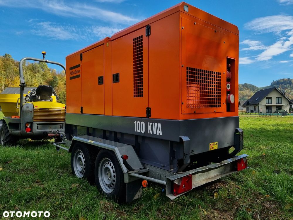 Atlas Copco QAS100 Agregat Prądotwórczy GENERATOR 100 KW 2014r. JAK NOWY z Norwegii  1550mtg PERKINS Przyczepa do rejestracji - 2