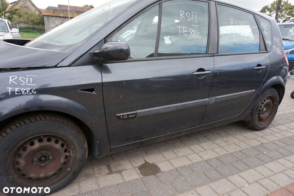 DRZWI PRZEDNIE LEWE SCENIC II PH1 NV676 CZARNY RENAULT 2004-2006 - 4