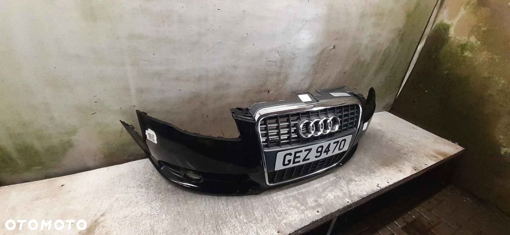 ^ ZDERZAK PRZÓD PRZEDNI AUDI A4 B7 S LINE LC9Z CZARNY HALOGENY - 4