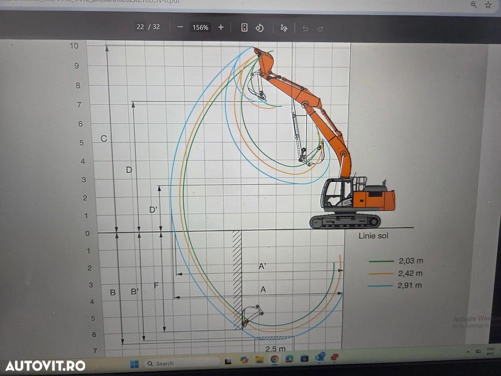 Hitachi ZX210LC-7, 2023, 3.088h, CUPLA RAPIDA, cupa NOUA 1,3mc, Masa operationala 23,4 tone, 3 camere, ad sapare 7m, 3 pompe hidr HITACHI, antifurt, ISUZU, ridica 13t, lant 90% ok, consum 12l/h, posibilitatea leasing 4 ani, CA NOU-PROMOTIE 109.900 Eur+Tva - 6