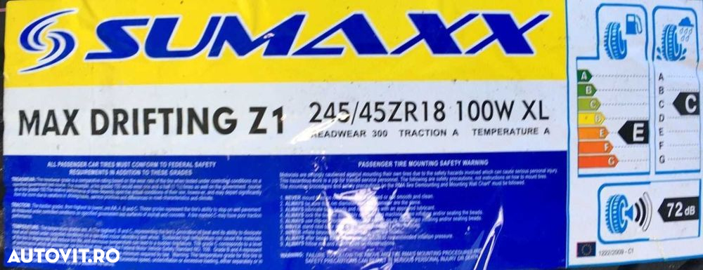 Anvelopa NOUA Vara Drifting 245/45R18 Sumaxx Max Drifting Z1 100W XL - 3
