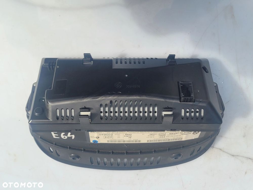 EKRAN WYŚWIETLACZ MONITOR NAWIGACJII BMW E64 6957343 - 2