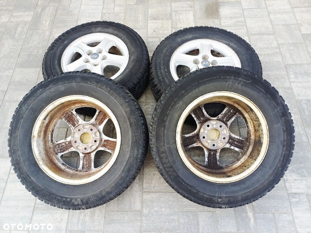 FELIGI Z OPONAMI ALUMINIOWE HYUNDAI SANTEA FE I R16 5X114,3 ET46 67.1MM OPONY TERENOWE 225/70 ZIMA NR1 - 14
