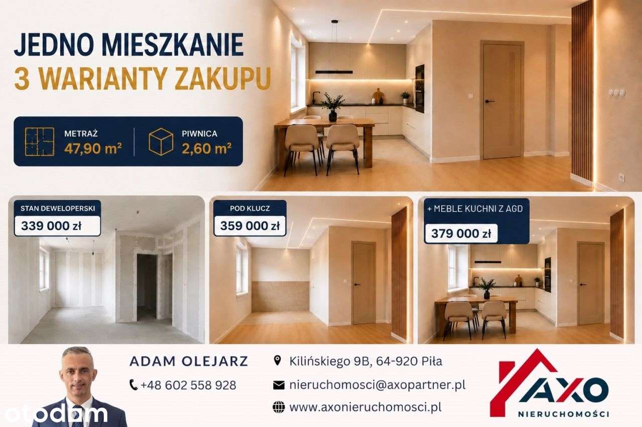 Mieszkanie, 47,90 m², Piła