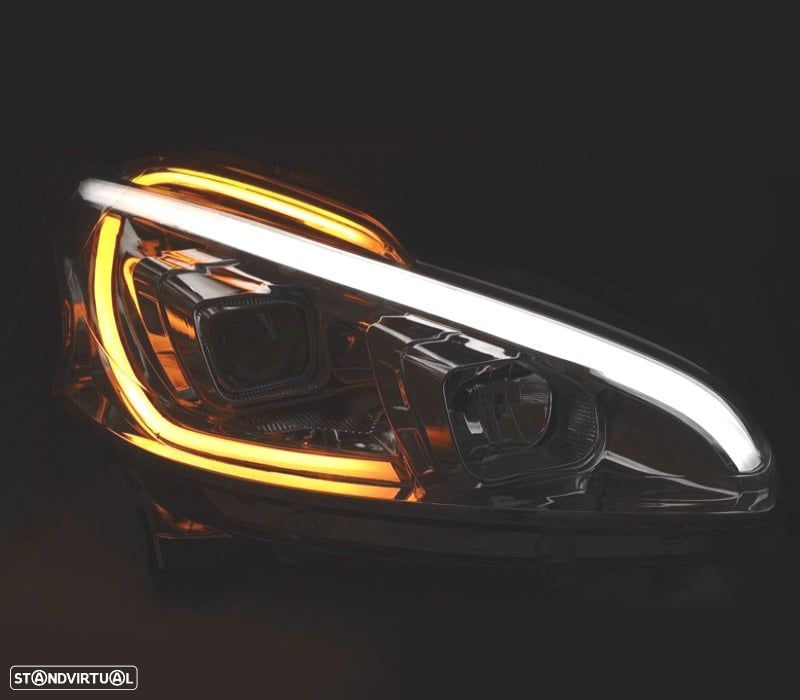 CONJUNTO DE FARÓIS PARA PEUGEOT 208 12-15 TUBE LIGHT PRETOS - 3