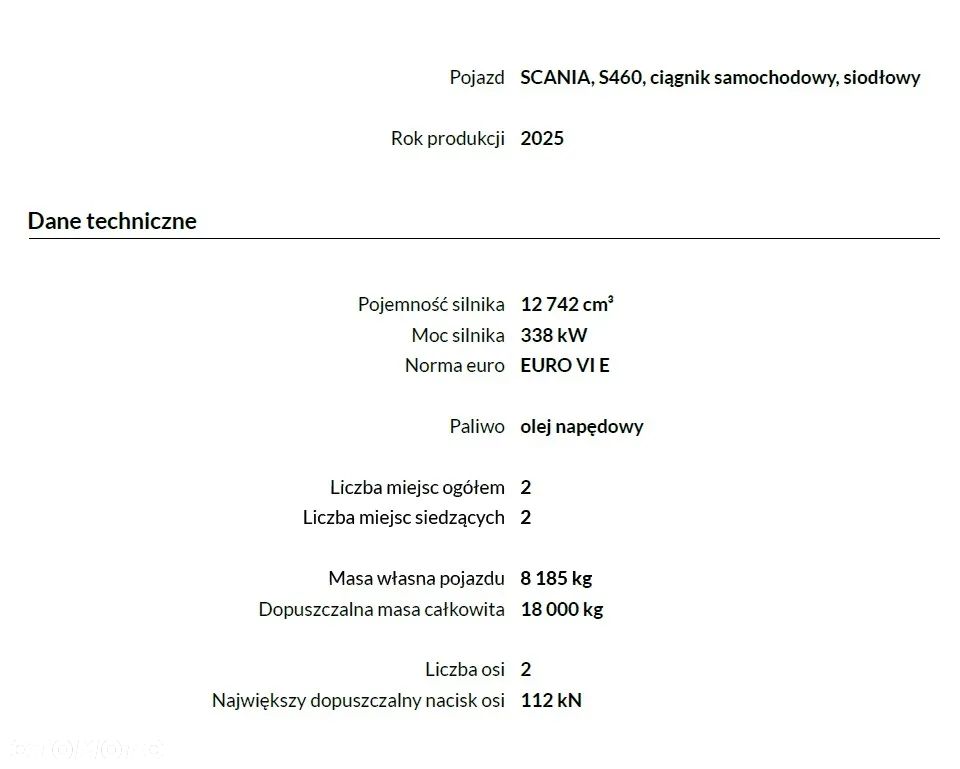 Scania 2025 S 460 SUPER SALON POLSKA - 2