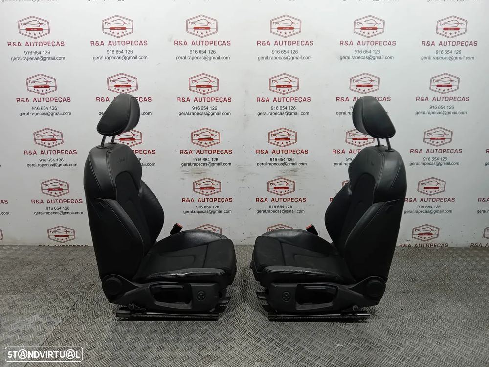 Conjunto Bancos Frente Frontal Trás Traseiro Audi A4 B8 S-Line Carro Sedan em Pele e Tecido Original - 18