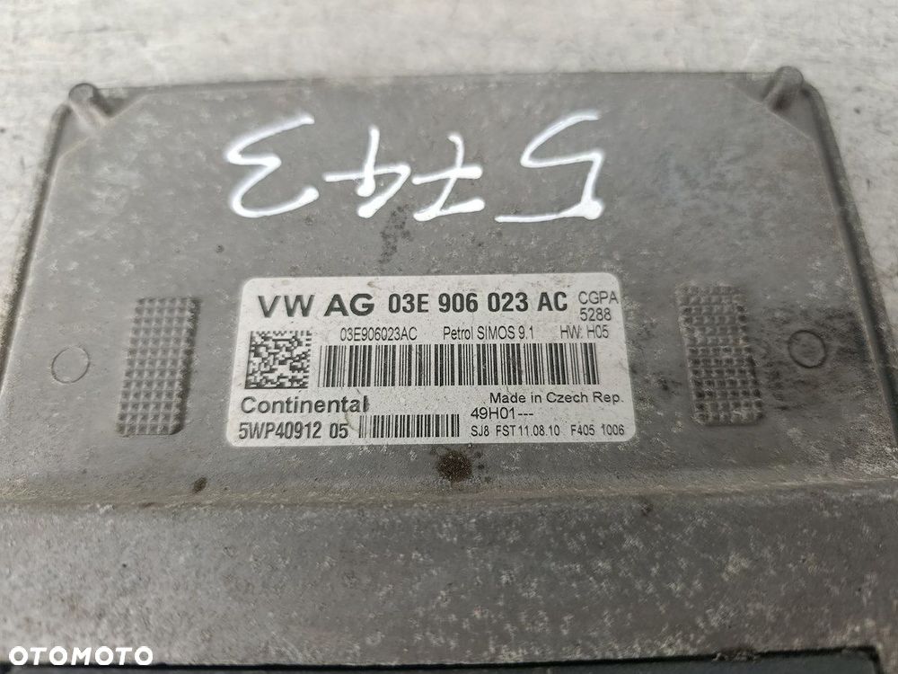 KOMPUTER, STEROWNIK SKODA FABIA II FL 03E906023AC CONTINENTAL 1.2 HTP - 4