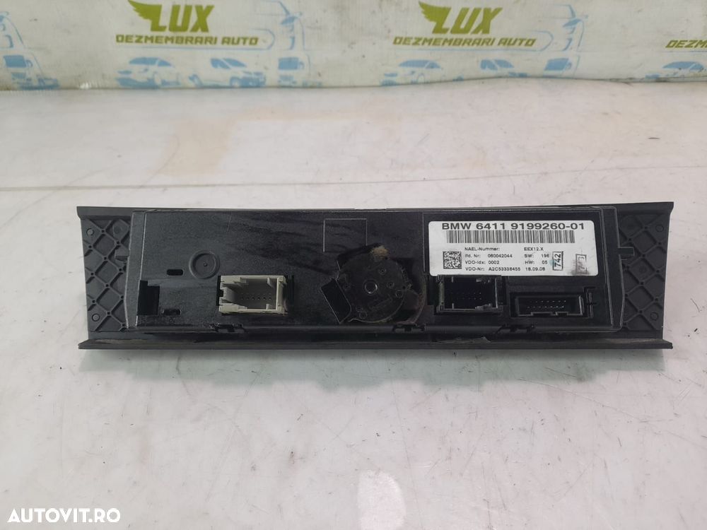 Panou clima AC 9199260 BMW Seria 3 E90 [facelift] [2008 - 2013] 2.0 d - 2
