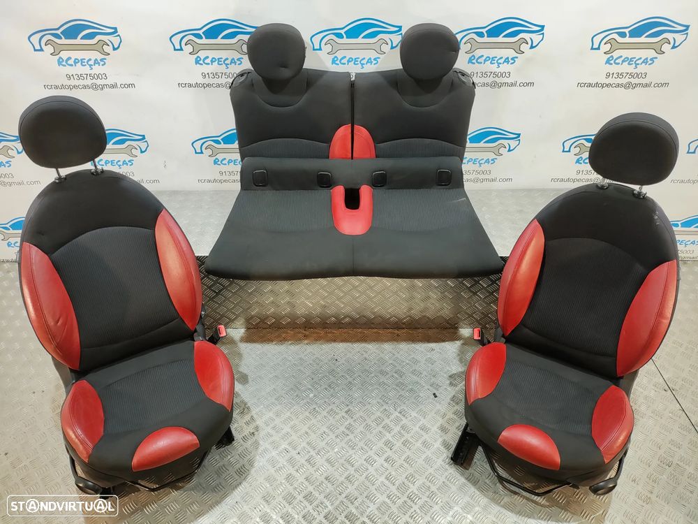 BANCOS PELE TECIDO AIRBAG MINI COOPER S R57 CABRIO CABRIOLET R56 - 3