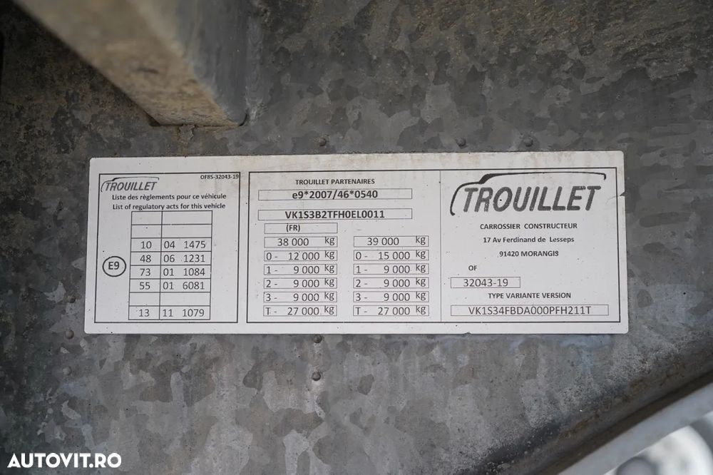 Trouillet / CONTAINER / COFFER / 2x AXE RIDICATIVE / AXE SAF / PODEA REZISTENTĂ - 21