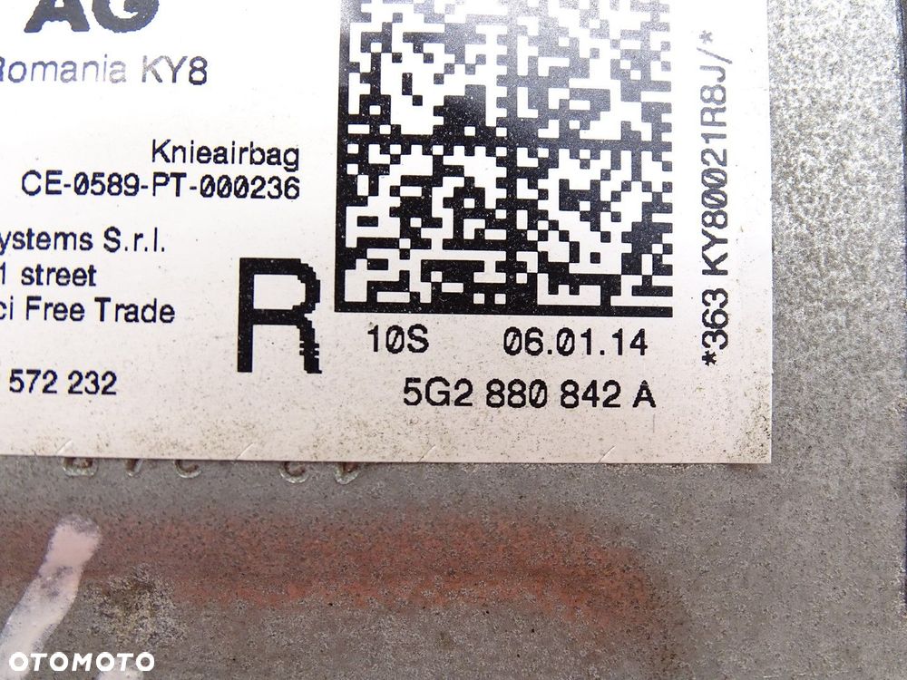 PODUSZKA KOLANOWA SKODA OCTAVIA III 5E 5G2880842A - 4