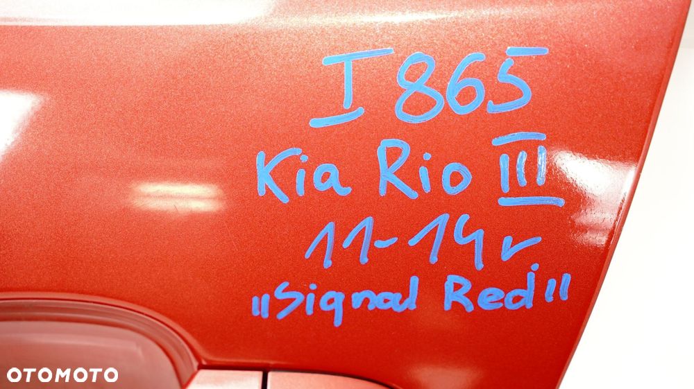 DRZWI LEWY TYŁ TYLNE KIA RIO III 11-14R SIGNAL RED - 12