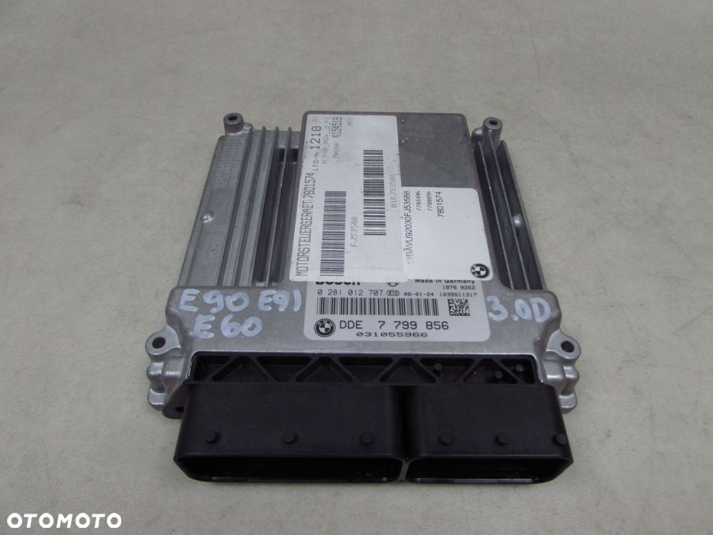 BMW SERII 7 E60 E61 E90 3.0D 05-12 KOMPUTER STEROWNIK 7799856 0281012707 - 1