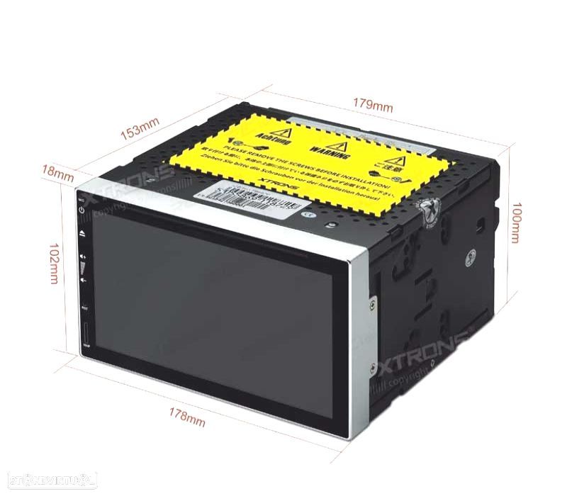 AUTO RÁDIO GPS 6.95" ANDROID 9.0 OCTA-CORE MULTIMEDIA DVD 2DIM - 4