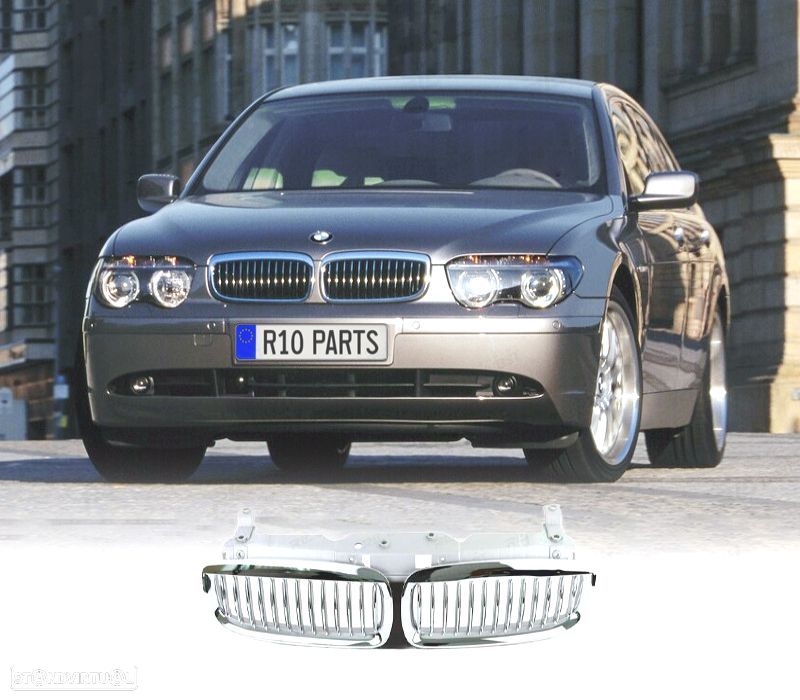 GRELHAS FRONTAIS BMW E65 E66 CROMADA - 1