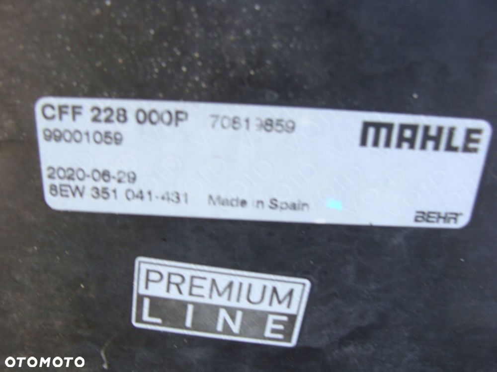 chłodnica wody wentylatory ducato boxer jumper cff228000p 606554 !! - 5