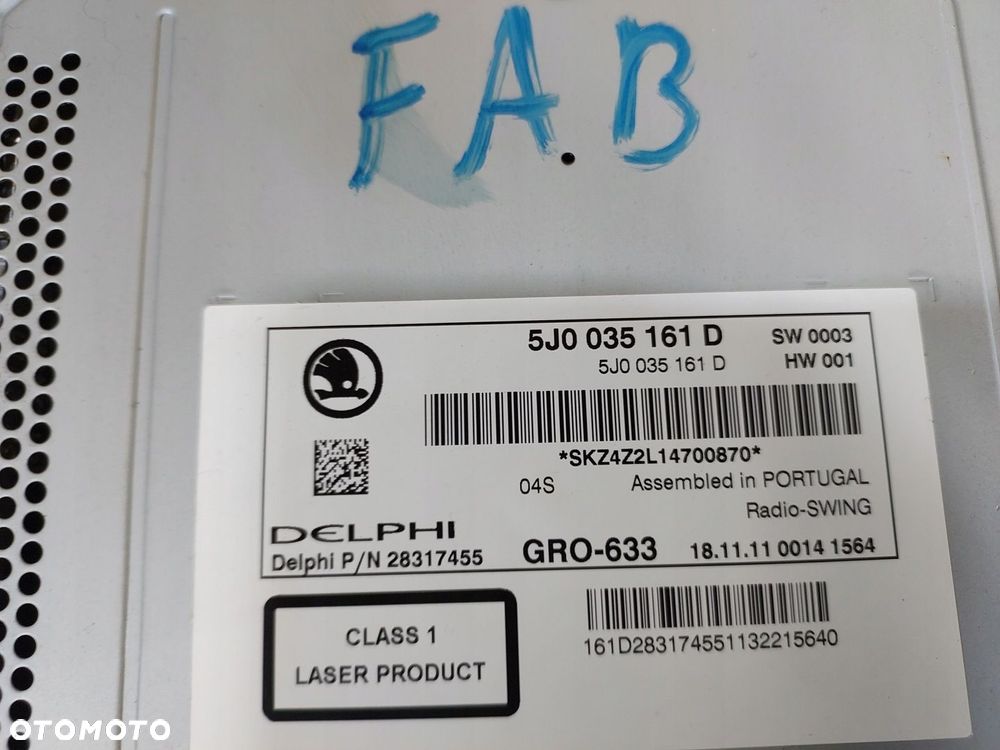 FABIA II RADIO CD 5J0035161D - 4