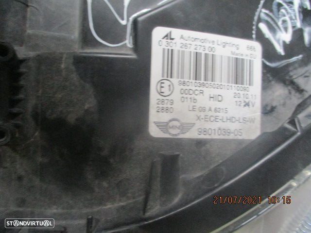 Farol 980103905 030126727300 MINI COOPER S COUNTRYMAN 4X4 R60 2011 ESQ AL DANIFICADO - 3