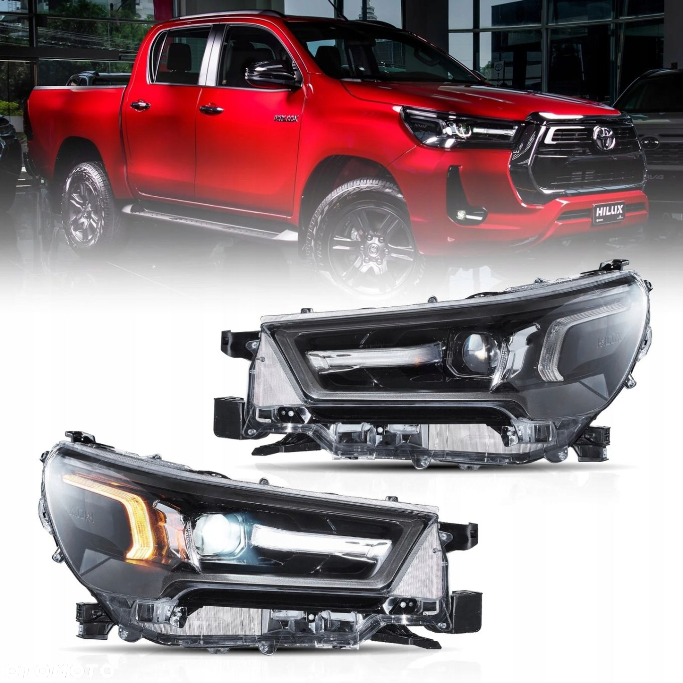 Reflektory Lampy Vland Full Led Neon Tuning Toyota Hilux 8 VIII n120 Lift - 4