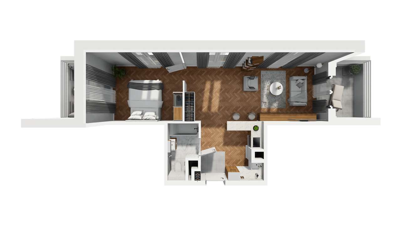 2-pokojowe mieszkanie 46,18 m² | Banacha 12 | Nr 41