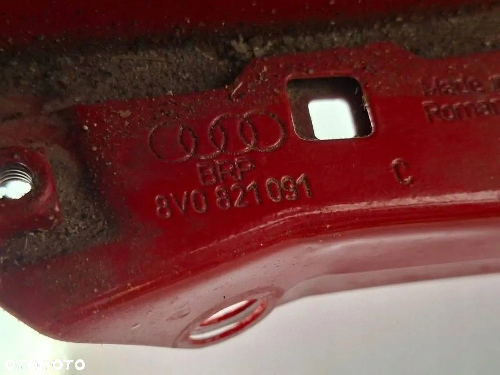 Audi A3 8V 2018r lift błotnik lewy przód czerwony LY3U 8V0821105 aluminium - 13