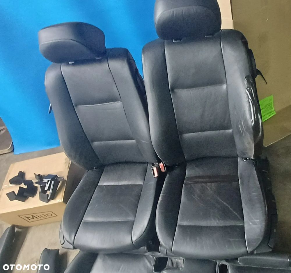BMW e46 compact fotele czarna skóra boczki kanapa - 10