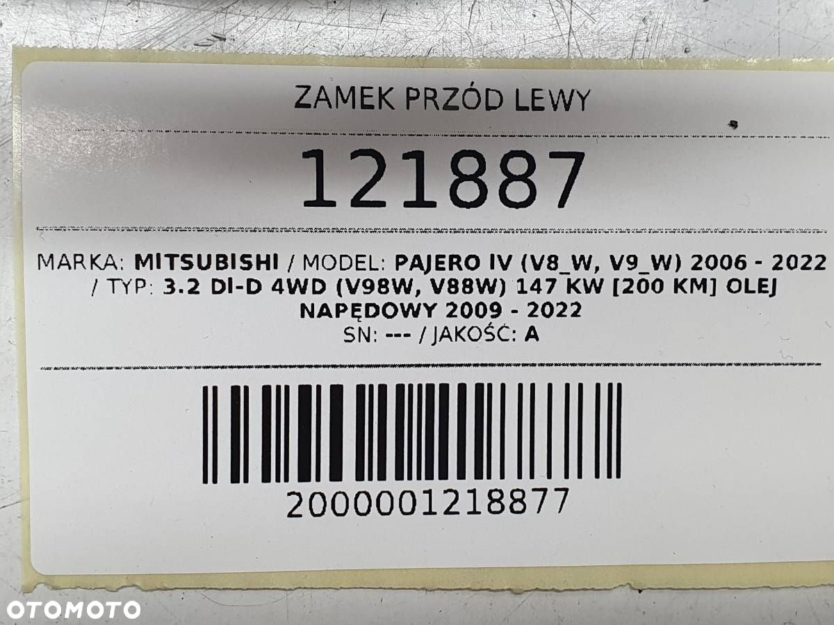 ZAMEK PRZÓD PRZEDNI LEWY DRZWI MITSUBISHI PAJERO IV EU 5 PIN - 7