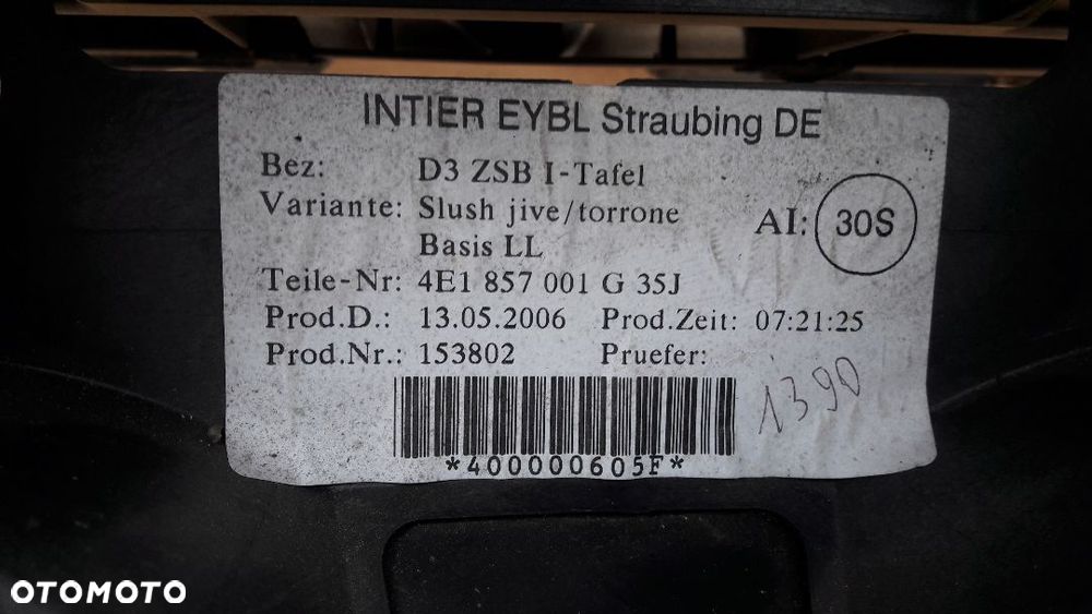 DESKA KONSOLA AUDI A8 D3 4E1857001G - 5