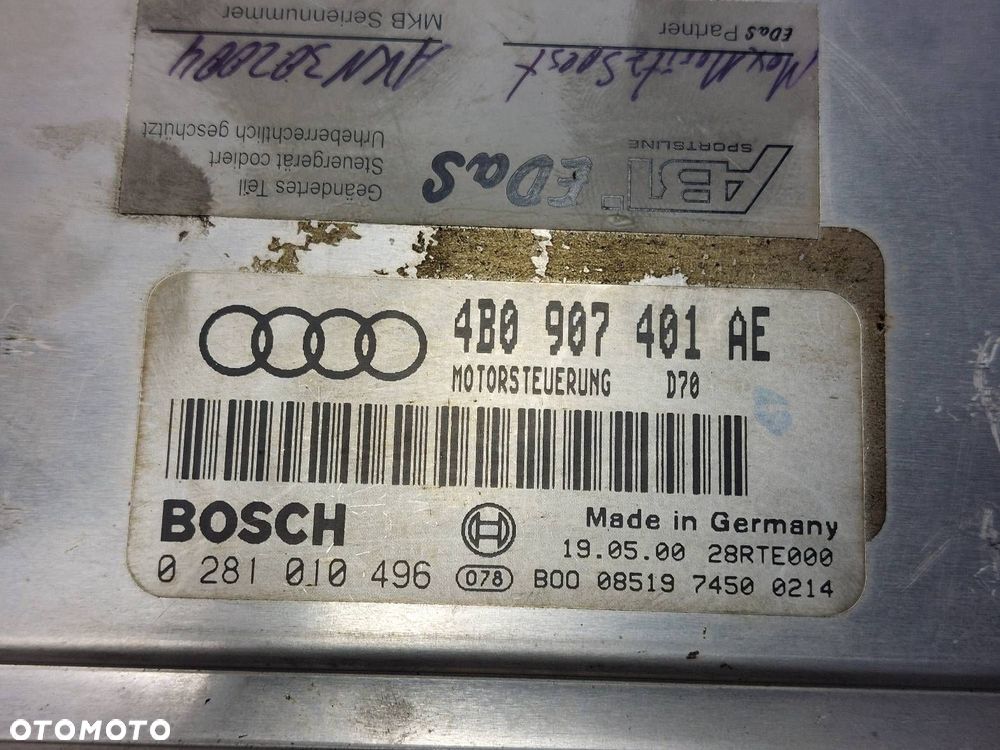 ZESTAW STARTOWY AUDI A6 C5 2.5 TDI 4B0907401AE 4B0905851B 4B0920932K - 2
