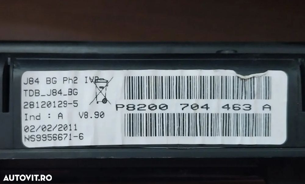 Ceas de bord Renault Scenic 2 din 2006 P8200704463A - 1