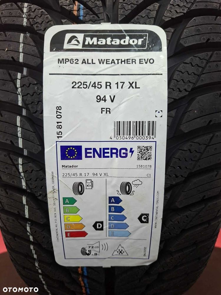 225/45 R 17 94V XL Nowe wielosezonowe opony Matador MP 62  DOT 2025 - 3