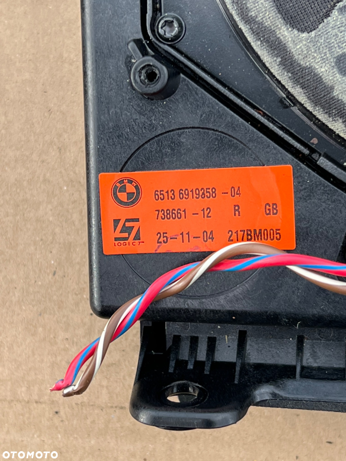 Głośnik lewy / prawy basowy subwoofer  Logic 7 e60 e61 6919357 6919358 - 4