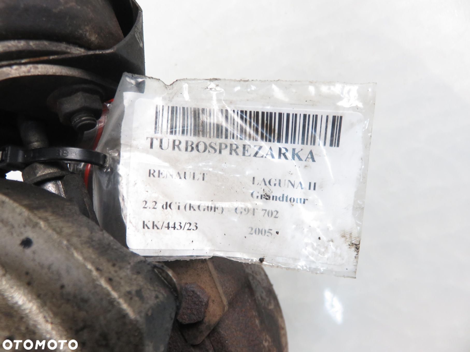TURBOSPRĘŻARKA RENAULT LAGUNA II 2.2 dCi  8200221363 - 2