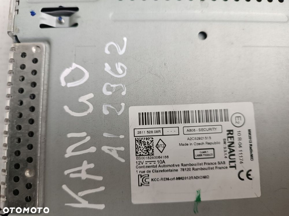 radio radioodtwarzacz mp3 bluetooth renault kangoo iii oe 281152808r - 3