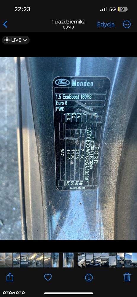 Ford Mondeo mk5  lampy błotnik lewy prawy - 15