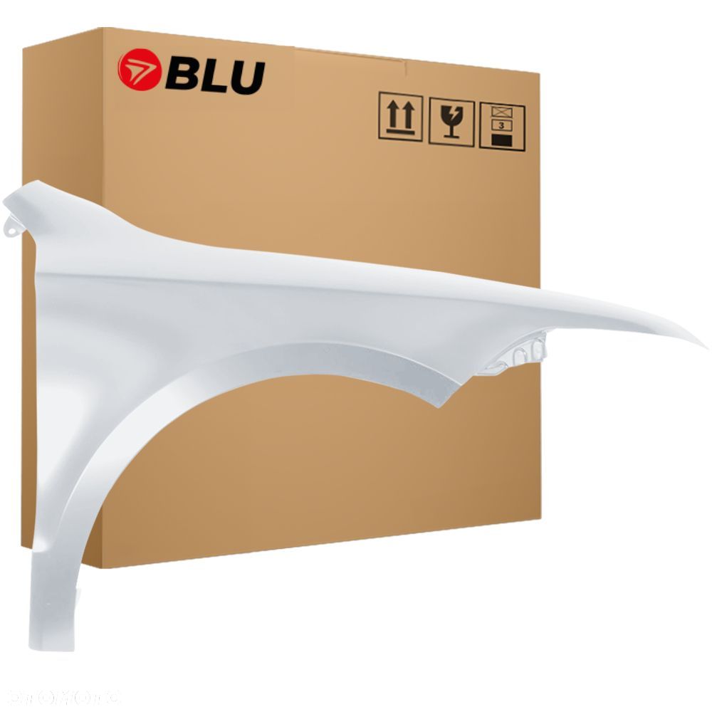 BLU Błotnik SKODA SUPERB II 3T LA7W prawy srebrny 08-13 przód ReflexSilber - 1