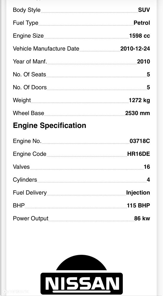 Silnik Nissan Juke HR16de film video nr. D186 SILNIK KOMPLETNY NISSAN QASHQAI J10 JUKE 1.6 16V HR16 HR16DE - 9