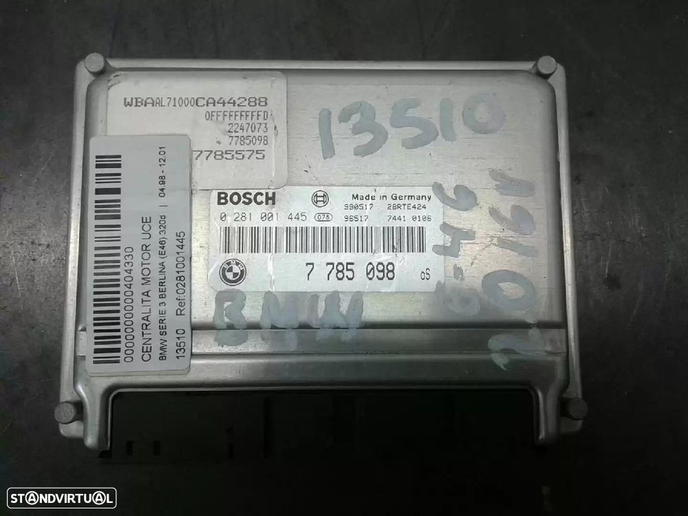 CENTRALINA MOTOR UCE BMW 3 2003 -0281001445 - 2