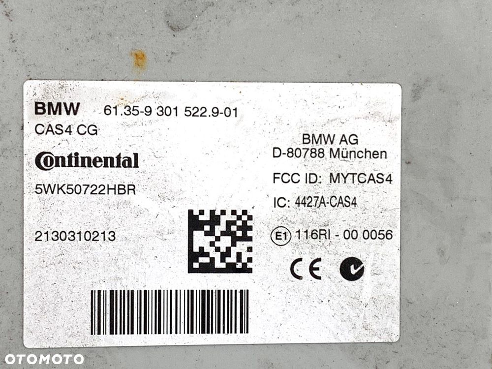 MODUŁ CAS  BMW 5 Gran Turismo (F07) 2009 - 2017 520 d 135 kW [184 KM] olej napędowy 2011 - 2017 - 4