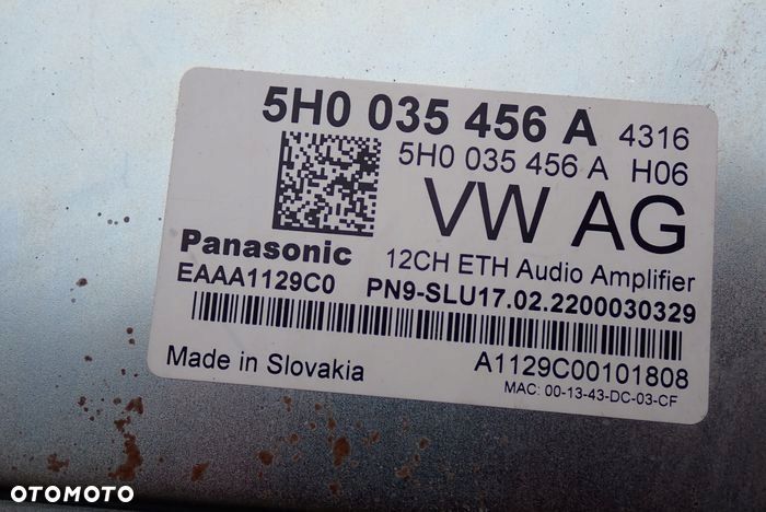 AUDI SEAT SKODA VW wzmacniacz harman kardon 5H0035456A - 4